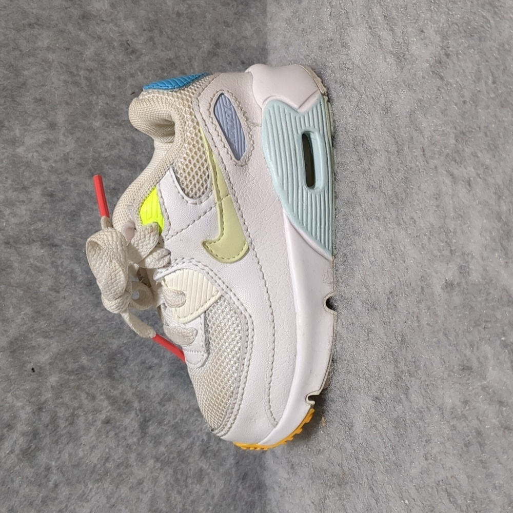 Nike Air Max 90 white - yellow Toddler Sneakers- SZ 5C